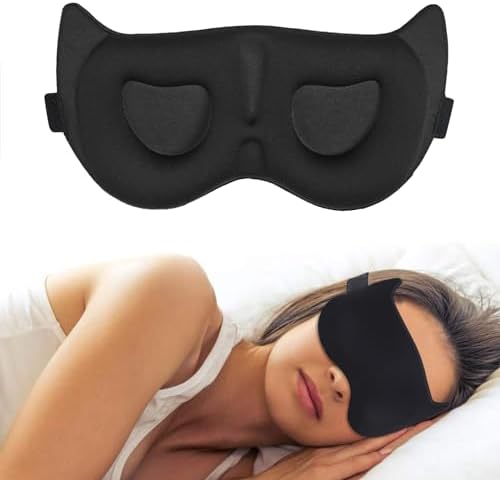 Cute Sleep Eye Mask for Kids, 3D Contoured Cup Sleeping Mask & Blindfold, Concave Molded Night Sleep Mask, Block Out Light, Soft Comfort Eye Shade Cover for Travel Yoga Nap,KD - Image 7