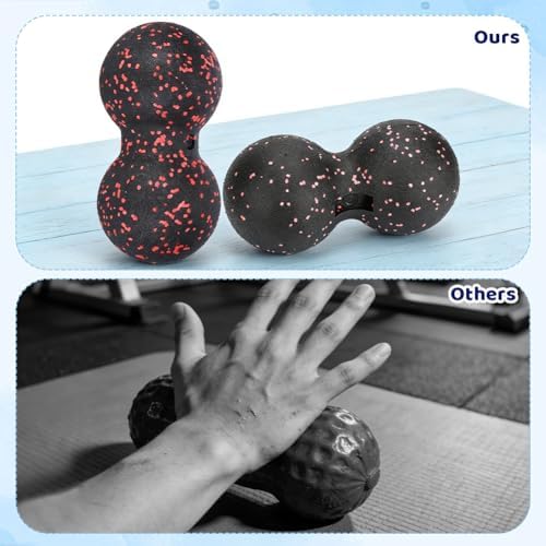Peanut Massage Ball, 24x12cm Myofascial Release Acupoint Massage Deep Tissue Muscle Massage Back Leg Massage Roller Mobility Ball Double Ball for Daily Physical Therapy Yoga Therapy - Image 7