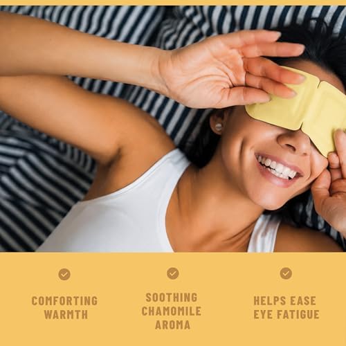 TOLEVITA Steam Eye Mask, 20 Pack Self-Heating Disposable Warm Eye Masks for Relaxation & Comfort (Chamomile) - Image 2