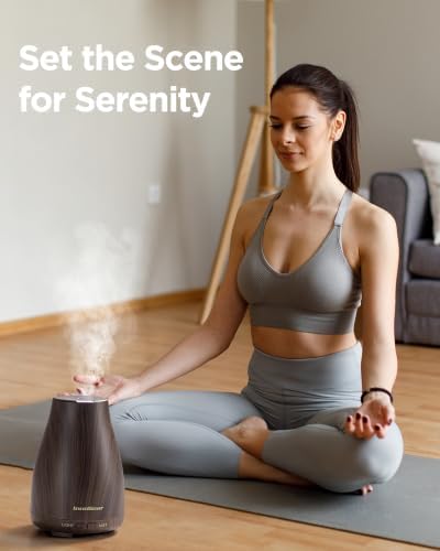 InnoGear Essential Oil Diffuser Ultrasonic Diffusers for Home Scent, Brown - Image 7