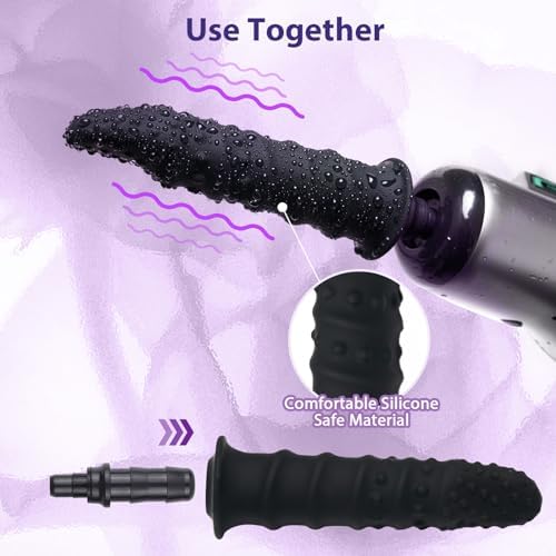 Massage Gun Attachment, Adult Massage Gun Attachments Deep Tissue for Relieve and Stimulation, Black Portable Massage Gun Head Accessories for Handheld Electric Body Muscle Massager - Image 2