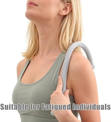 Portable Self Massage Tool - Portable Trigger Point Therapy for Back and Neck, 7.21 * 14in Lower Back Massager, Myofascial Release Tool & Deep Tissue Muscle Massage Stick, Shoulder Leg Feet-Sage Grey - Image 7