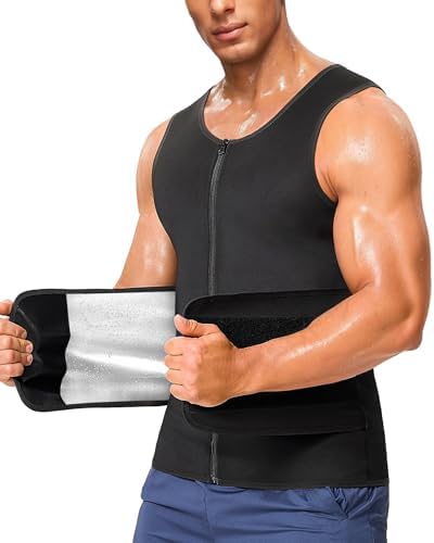 Junlan Waist Trainer Mens Sauna Suit Shirt Sweat Vest Weight Loss Gym Faja - Image 6