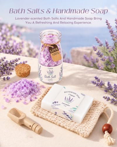 Natural Spa Gift Basket for Women, Lavender - Image 3