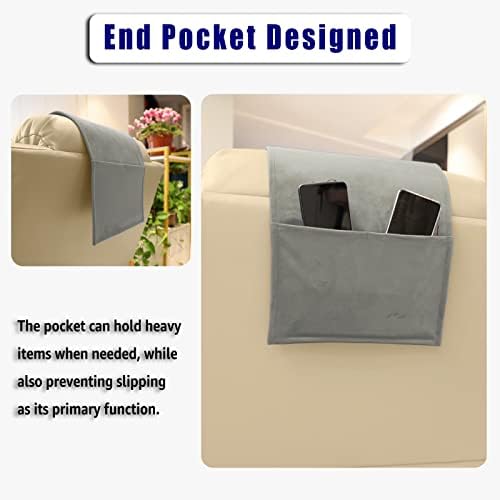 Non-Slip Head Pillow for Recliners - Neck Support Cushion with Velvet Cover for Pain Relief at Home, Office and Travel (Light Gray) - Image 6