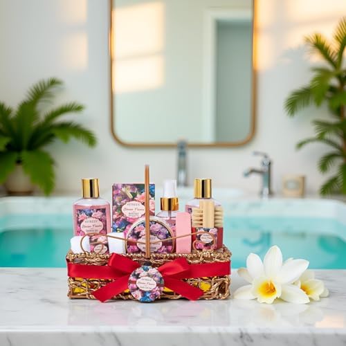 Gift Basket for Women, Rose Jasmine, 9 Piece Home Spa Set - Image 6