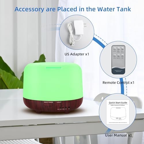 SPLITSKY 300ml Essential Oil Diffuser for Bedroom with 7-Color LED Light - Image 7