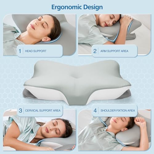 Krightlink Ergonomic Memory Foam Cervical Pillow Contour Design - Image 6