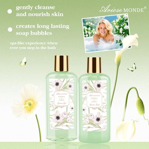 Spa Gifts for Women, Bath and Body Gift Set Magnolia Jasmine Spa Gift Set - Image 3