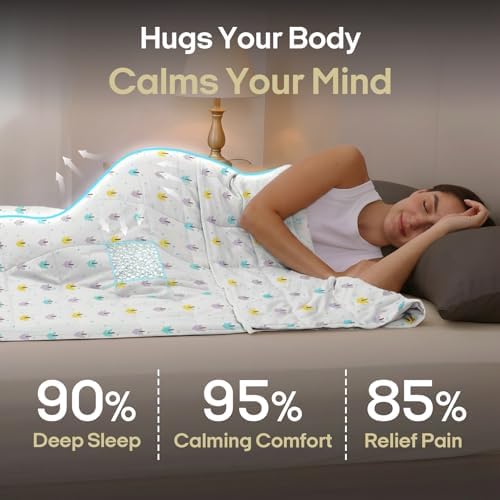 ZonLi Cotton Weighted Blanket (60"x80", 15lbs, Small Tree Print) - Image 2