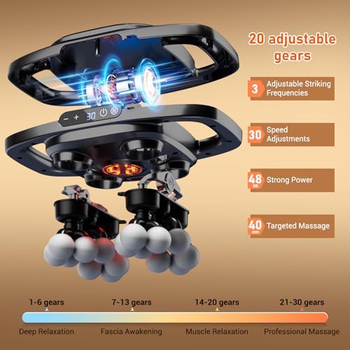 16-Head Massage Gun for Deep Tissue Massage, 3 Modes & 30 Levels - Image 2