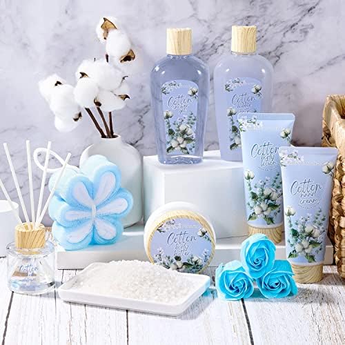 Spa Luxetique Cotton Gift Baskets for Women 10pc Spa Gift Sets - Image 3