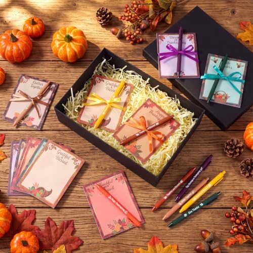 Pajean 72 Pcs Fall Notepad and Pen Set with Ribbon Gifts - Image 4