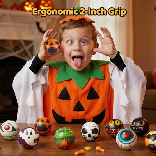 LovesTown 12 PCS Halloween Stress Balls, Halloween Sensory Fidget Toys - Image 3