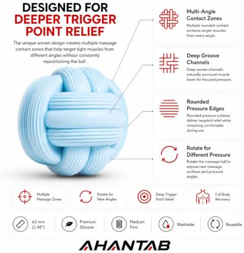 Trigger Point Massage Ball, 63mm Silicone Deep Tissue Massage Ball - Image 6