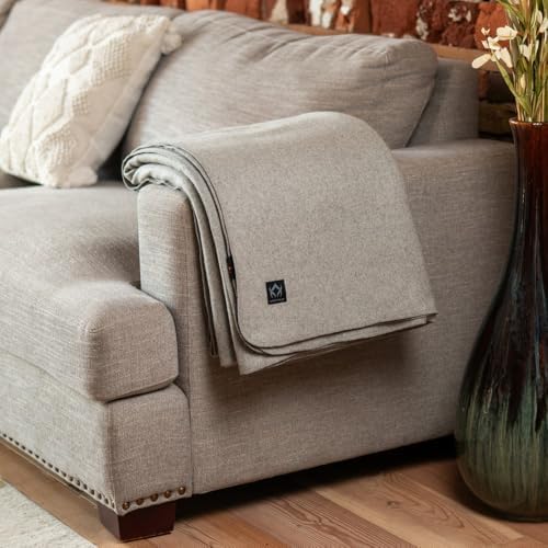 Arcturus Tahoe Wool Bed Blanket | Soft, Breathable Wool Blanket for Year-Round Comfort - King Size (90"x 108") | Thick, Washable & Warm (Stone Gray) - Image 6