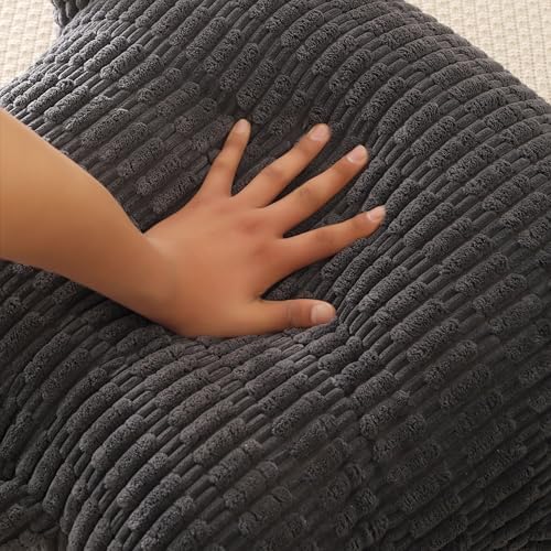 Large Reading Pillow for Sitting Up with Arms,Gray Corduroy - Image 6