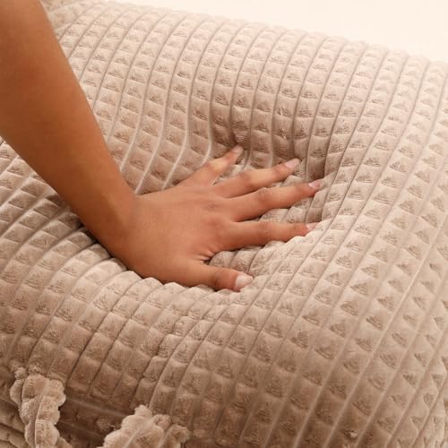 Reading Pillow with Arms for Bed Sitting,Khaki Flannel - Image 7