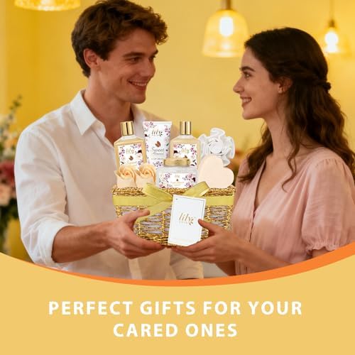 9Pcs Moisturizing Almond Spa Kit Bath Gifts Set Spa Gift Baskets for Women - Image 6