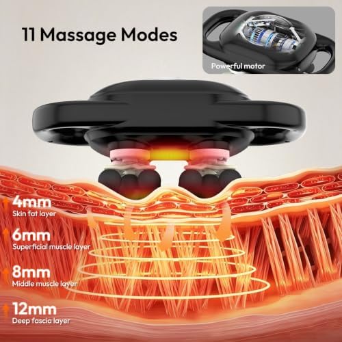 20 Head Massage Gun Deep Tissue with Heating, Back Muscle Massager - Image 2