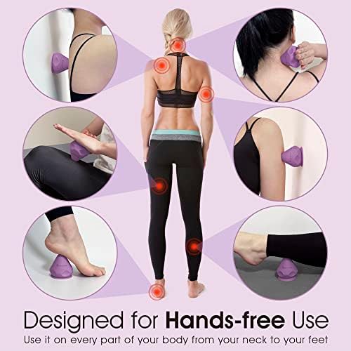 Solacium Mountable Massage Therapy Tool - Multi-Surface Suction Cup Wall Massage Tool for Sore Muscles, Myofascial Release, Stress Relief, Trigger Point and Deep Tissue Massage (Purple) - Image 2