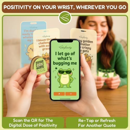 STOFINITY Positive Frog Jar, 60 Affirmation Cards with Stand - Image 5