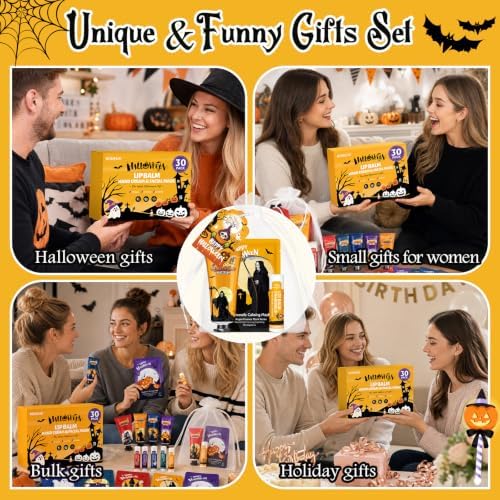 30 Pack Halloween Face Mask, Lip Balm & Hand Cream, Halloween Party Favors - Image 5