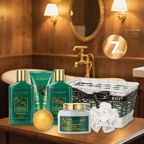 Eucalyptus Spa Gifts Set Bath Kit, Perfect Spa Gift Baskets for Women & Men - Image 4