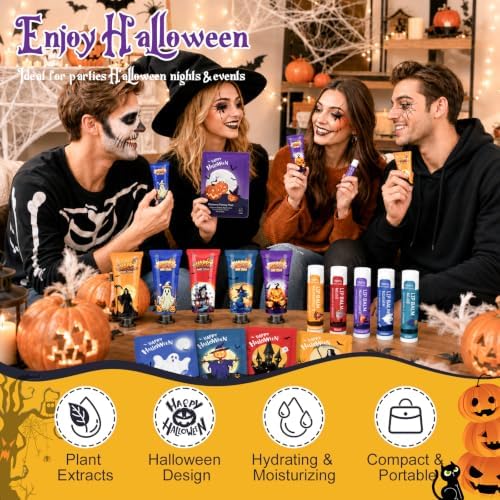 30 Pack Halloween Face Mask, Lip Balm & Hand Cream, Halloween Party Favors - Image 6