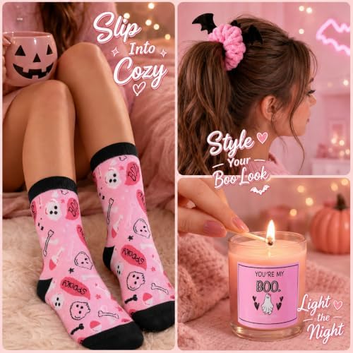 Pink Boo Basket Stuffers for Women Teen Girls, Girly Halloween Gifts - Image 6