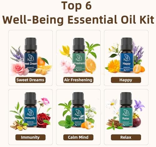 ASAKUKI Essential Oil Diffuser for Home with 6 Essential Oil Sets - Image 6