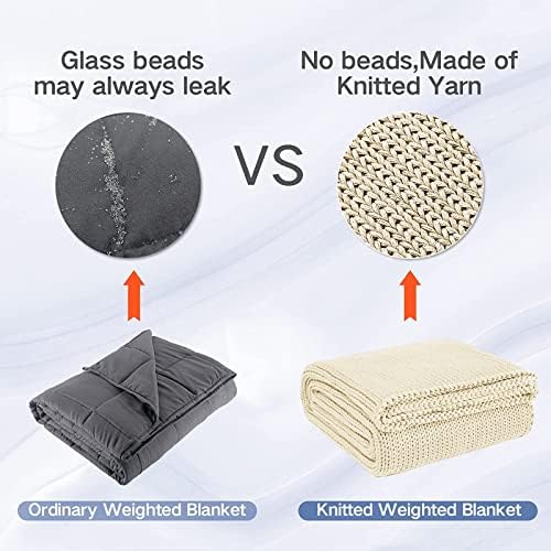 Guohaoi Knitted Weighted Blanket for Adults, 50"x75" 20lbs Full/Queen Size - Image 7
