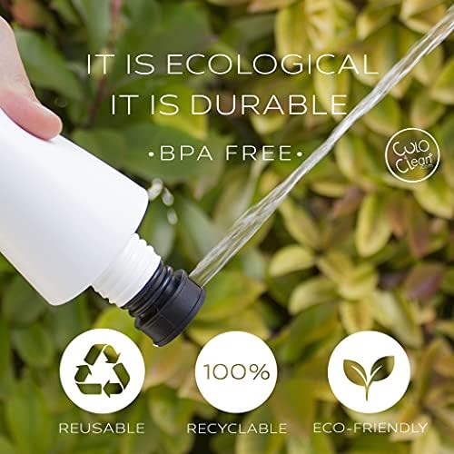 CuloClean Portable Bidet for Toilet or Travel (Black). Peri Bottle for Men and Women. Handheld Spray. Bath Essentials (CuloClean + Bottle, 1pcs Black) - Image 5