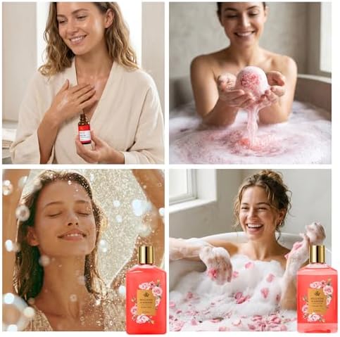 Gifts for Women, 32 Pcs Red Rose Bath and Body Basket Gifts for Women - Image 7