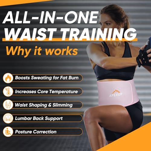 APEXUP Waist Trainer for Women Lower Belly Fat, Men Sweat Band, Stomach Wrap, Waist Trimmer with Removable Lumbar Support - Image 7