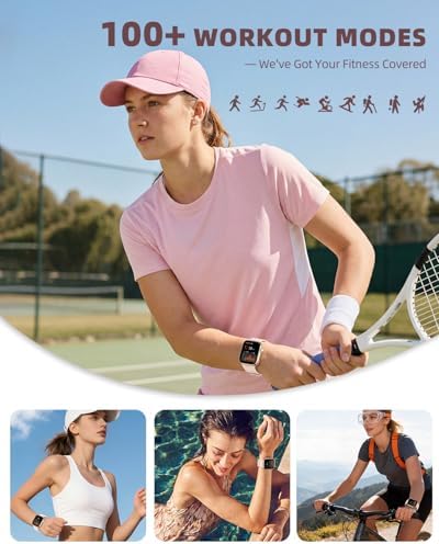 Smart Watch for Women Men, Fitness and Sleep Trackers with 1.83" HD Touchscreen, Bluetooth Calling Smartwatch for Android/iOS, IP67 Waterproof Multi-Sport Modes Pedometer, Blush Pink - Image 7
