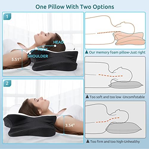 DONAMA Cervical Pillow for Neck Pain, Ergonomic Memory Foam Contour Pillow - Image 6