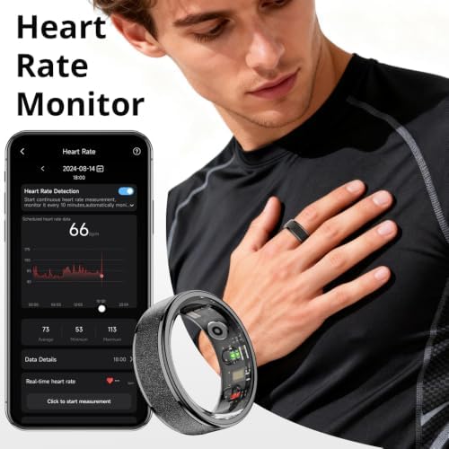 COLMI R10 Smart Ring, Sleep Health & Skin Temperature & 5ATM(Black, 8) - Image 7