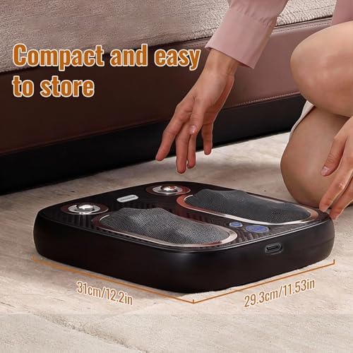 Shiatsu Foot Massager with Heat — Deep Kneading, Air Compression, Open-Toe Design. Deep Massage for Plantar Fasciitis, Pain Relief and Neuropathy Relief. - Image 7