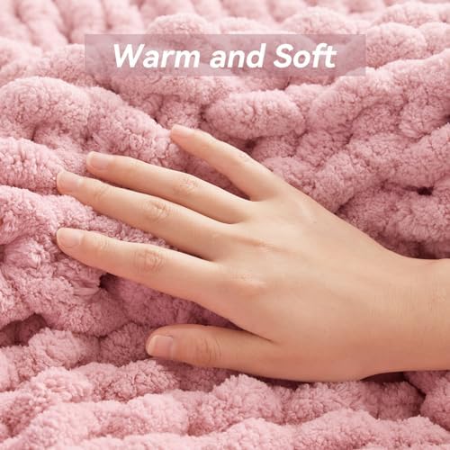 Negwoo Chunky Knit Throw Blanket, Knitted Throw Chenille Yarn, 30"*40" - Image 7