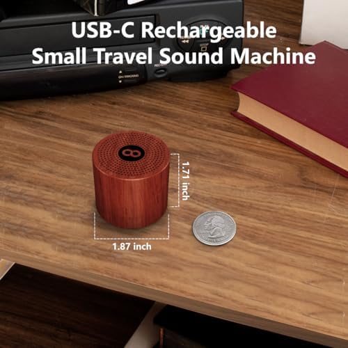 Portable White Noise Machine Mini Sound Machine with 30 Soothing Sounds Rechargeable for Adults Newborn Kids Sleep Brown Noise Machine with Memory Function 4 Timers for Travel Camping Home and Office - Image 7