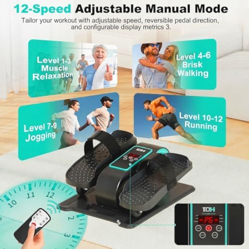 TDH Under Desk Elliptical Machine Leg Exerciser Electric - Image 7