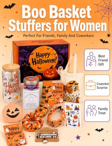 11 Pcs Halloween Boo Basket Stuffer for Women, Build a Boo Basket Kit - Image 5