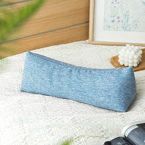 Buckwheat Neck Support Pillow Cervical Neck Cylinder Bolster Pillow,Buckwheat Hulls Adjustable Roll Pillow,Neck Pain Relief for Back and Side Sleepers Round Pillows for Lunch Break blue, 6*15 inch - Image 7