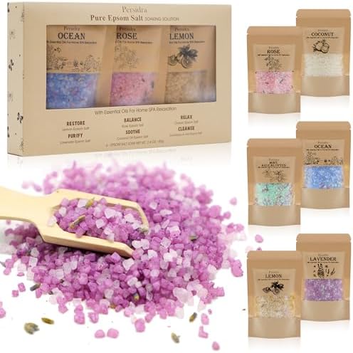 Bath Salts for Women Relaxing, Epsom Salt Gift Set, Individual Variety Pack by Persidra
