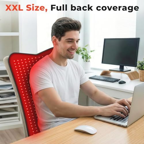 Red Light Therapy Mat for Body, Red Lights Pad with 660nm&850nm Infrared Light Therapy Mat, Chirstmas Birthday Festival Gift for Women Men Father Dad Mother Mom Lover Elderly 31.5''*24'' - Image 2