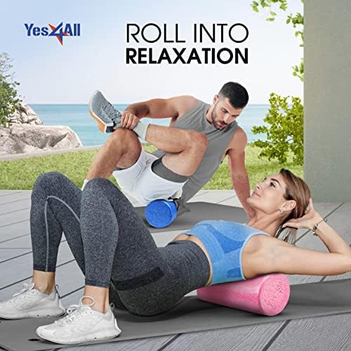 Yes4All High-Density EPP Round Back Roller Foam, Exercise Foam Roller for Yoga, & Pilates, Multiple Sizes and Colours, Turquoise - 24 inches - Image 7