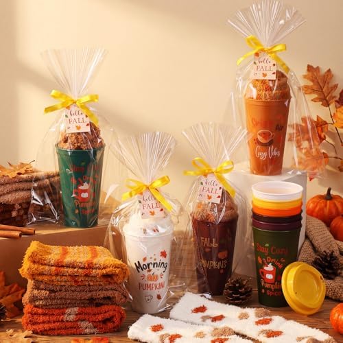 Glitopper 12 Sets/ 49 Pcs Fall Gifts Bulk for Women, Coffee Cups and Socks - Image 3