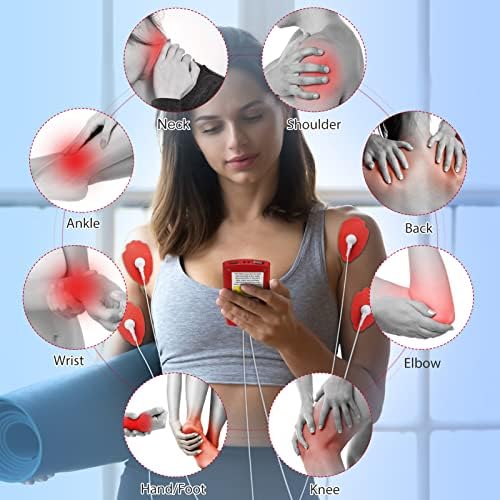 Belifu Dual Channel TENS EMS Unit with 12 Pads, 24 Modes Muscle Stimulator, Electronic Pulse Massager Muscle Massager for Pain Relief Therapy, Fastening Cable Ties, Dust-Proof Drawstring Storage Bag - Image 2