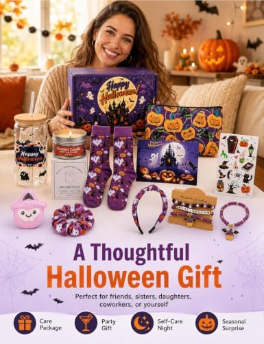 11 Pcs Halloween Boo Basket Stuffer for Women, Build a Boo Basket Kit - Image 2